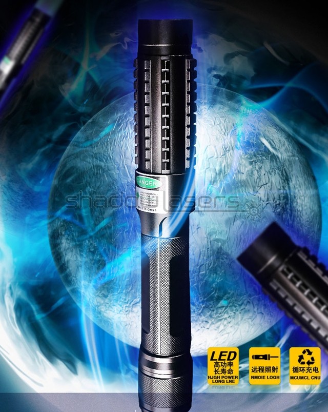 Adjustable Focus 520nm Laser Pointer Flashlight Visidle Beam Laser+Case US