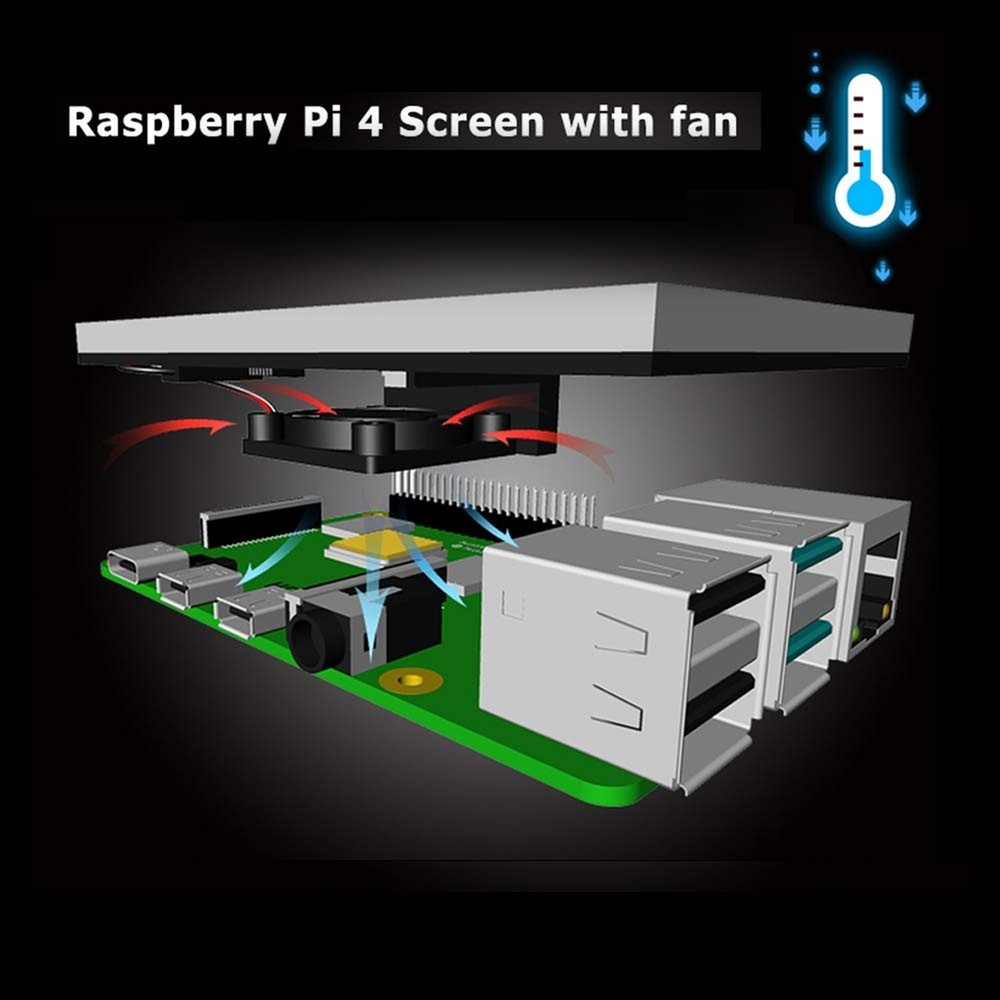 for Raspberry Pi 4 Touch Screen with Case, 3.5 inch Touchscreen with Fan, 320...