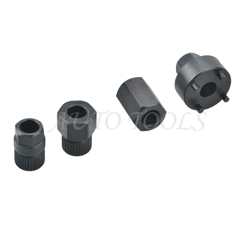 13Pc Alternator Freewheel Pulley Removal Socket Hex Spline Star Bits Tool Kit