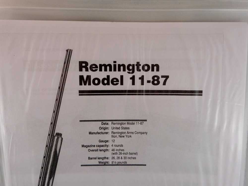REMINGTON MODEL 11-87 SHOTGUN BREAK DOWN INSTRUCTION KIT
