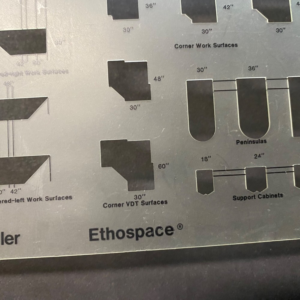 Vintage Herman Miller Ethospace Office Desk Template Tool 0.E6902