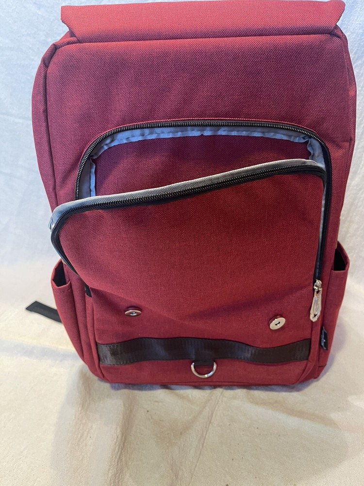 MEITE BOSHI large backpack leather straps multiple pockets