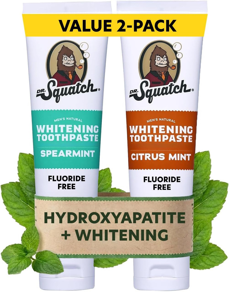 Dr. Squatch Hydroxyapatite Whitening Toothpaste -Citrus Mint & Spearmint