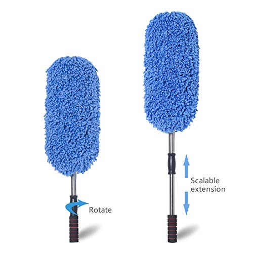 (3 Pack) Microfiber Car Duster Exterior Scratch Free, Extendable Handle
