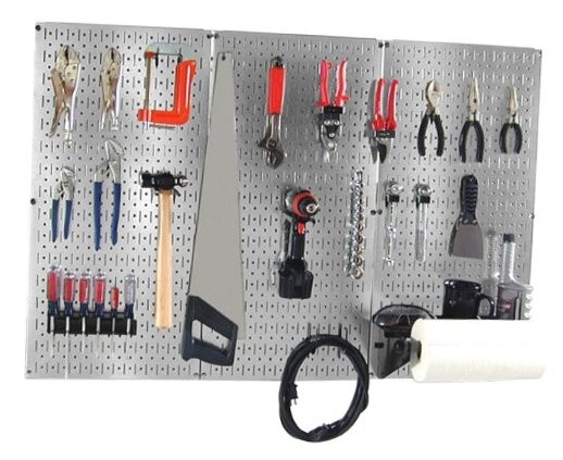30BAS300GVB 4-Feet Metal Pegboard Basic Tool Organizer Kit with Galvanized