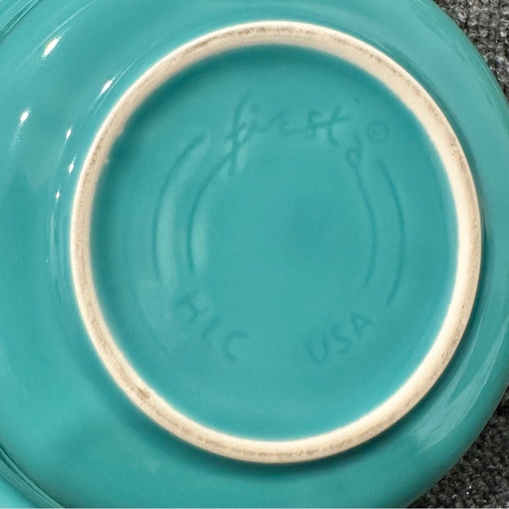 Fiesta turquoise place setting bread plate pasta bowl mug set