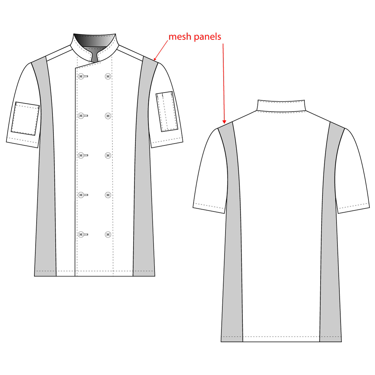 Chef Code 2-PACK Cool Breeze Side Vent Chef Coat