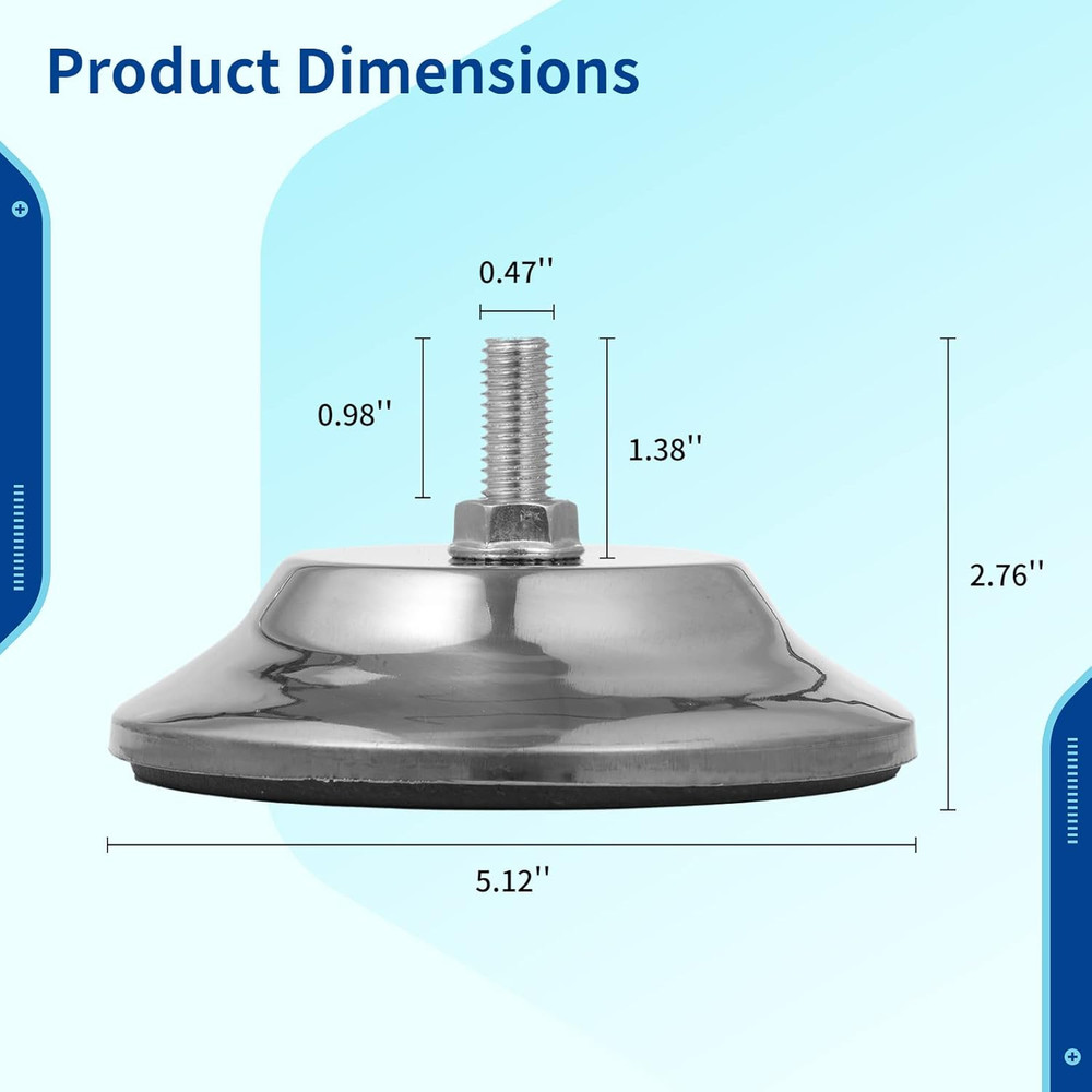 4Pcs Pool Table Leg Levelers, 5-Inch Billiard Table Leg Leveling Risers, Adjusta