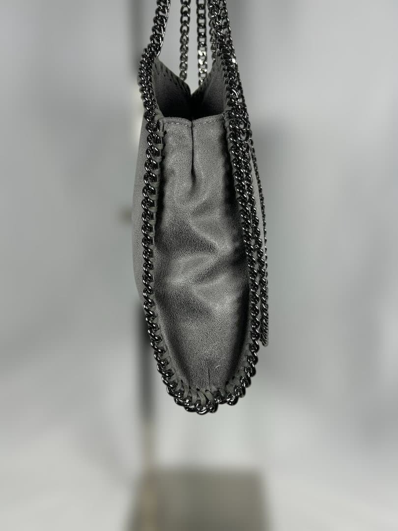 Stella McCartney Falabella Mini Gray Silver Women Tote Bag Shoulder Bag 129404