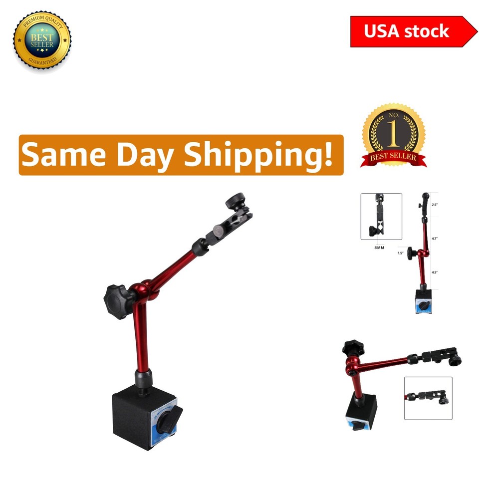 Versatile Magnetic Base Indicator Holder 14” - Adjustable, Light Weight, 132lbs