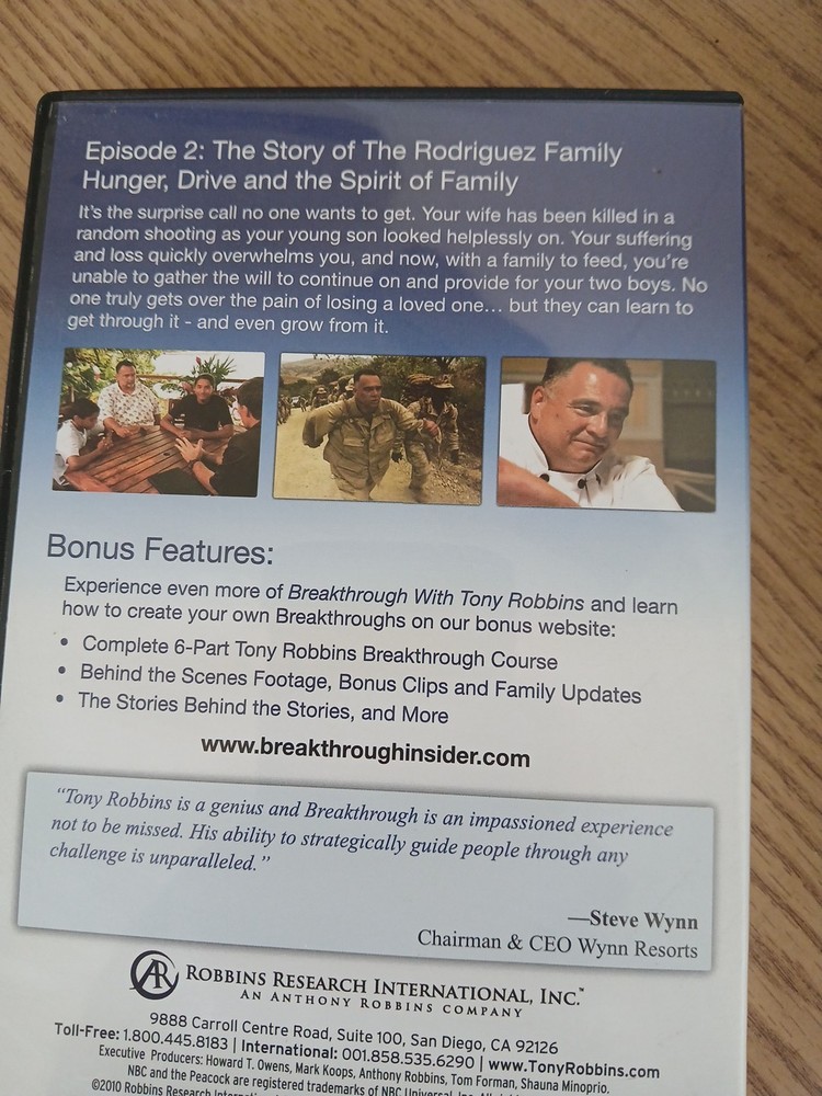 Breakthrough With Tony Robbins 2-6 DVD