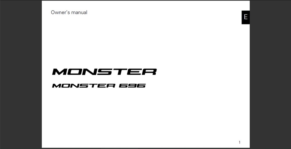 2012 Ducati Monster 696 Maintenance and Owners Manual