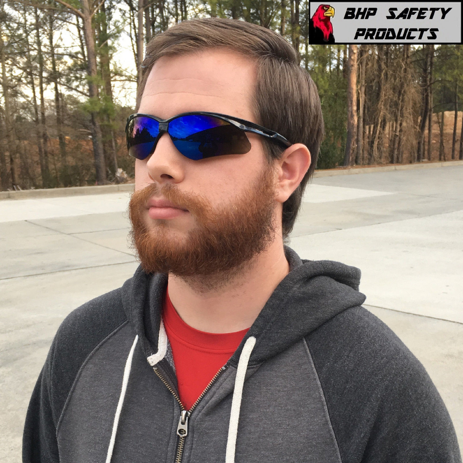 6 PAIR KLEENGUARD NEMESIS SAFETY GLASSES BLCK FRAME BLUE MIRROR SUNGLASSES 14481