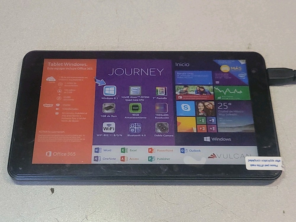 Vulcan Journey 7” Tablet VTA0703 Intel/Microsoft New