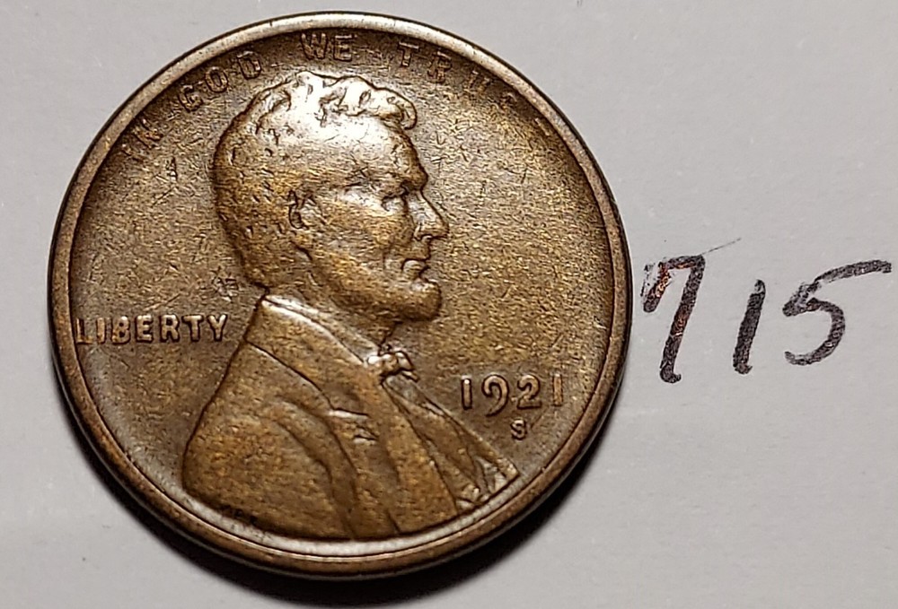 1921-S Lincoln Wheat Cent   #715
