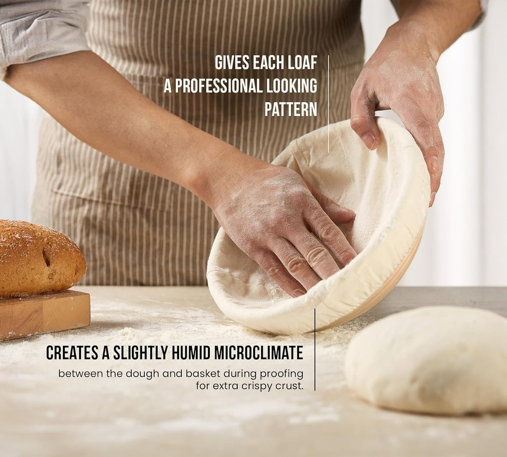 Banneton Bread Proofing Basket, , Sourdough Proofing Bread Basket, Bread Bann...