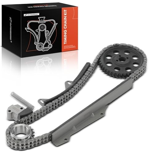 Engine Timing Chain Kit with Tensioner & Guide & Sprocket Compatible with