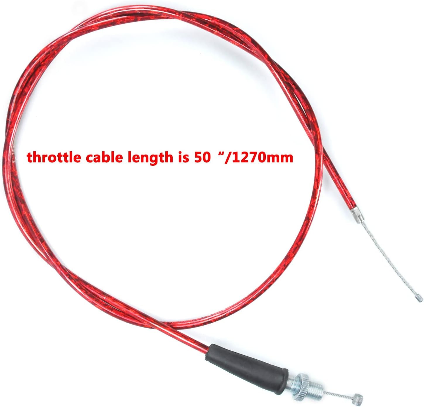50'' Throttle Cable for Predator 212cc 6.5hp Coleman CT100U CT200U BT200X Red