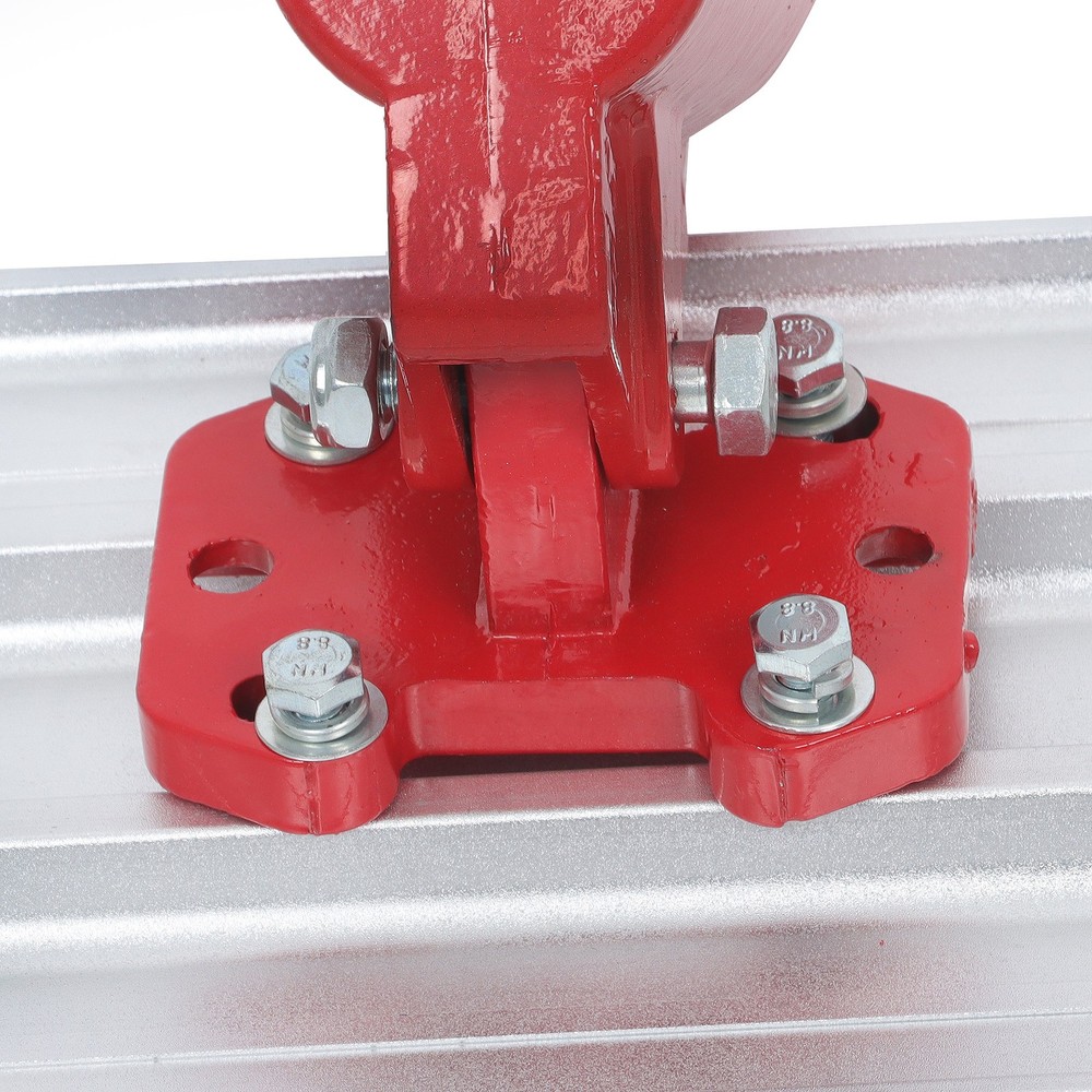 Red Concrete Bull Float Kit 48" × 8" Round End Concrete Float Tool With 4 Rods
