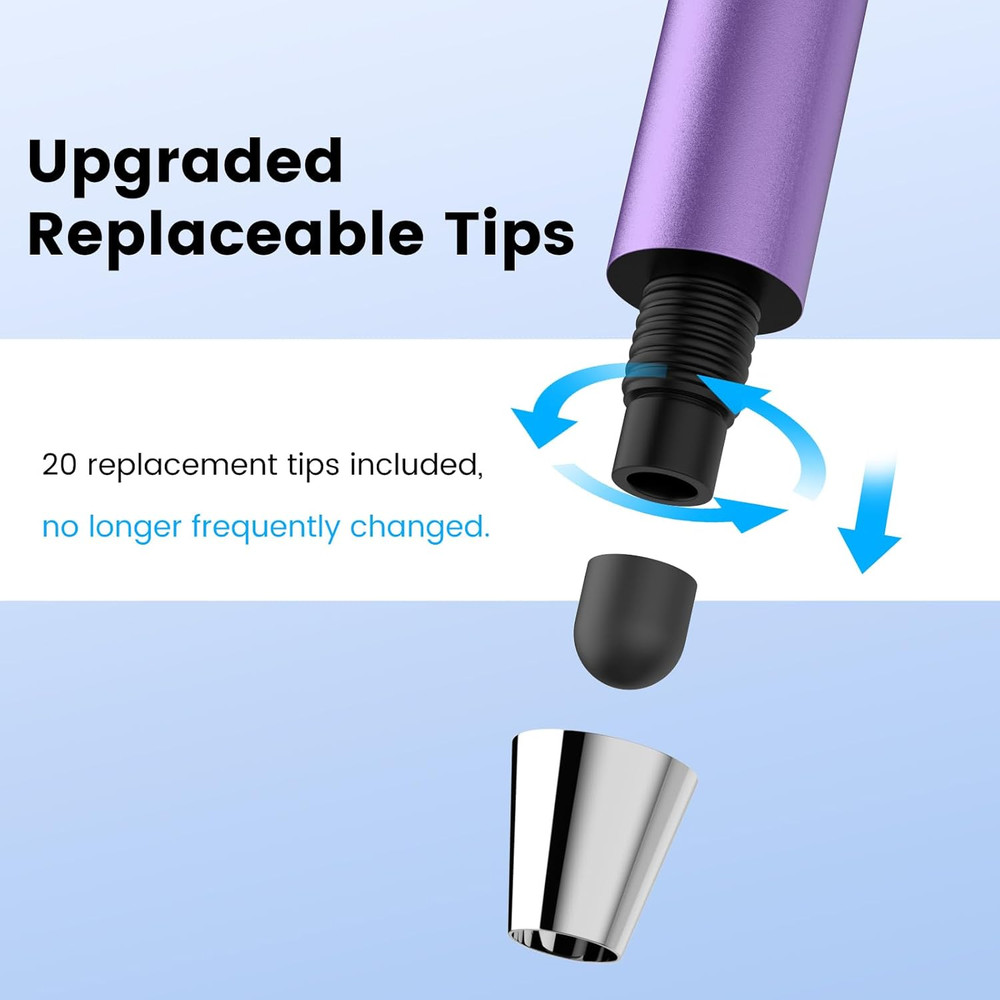 Stylus Pens for Touchscreens,Meko 10 Pack Thin Rubber Tip Stylus Replaceable Tip