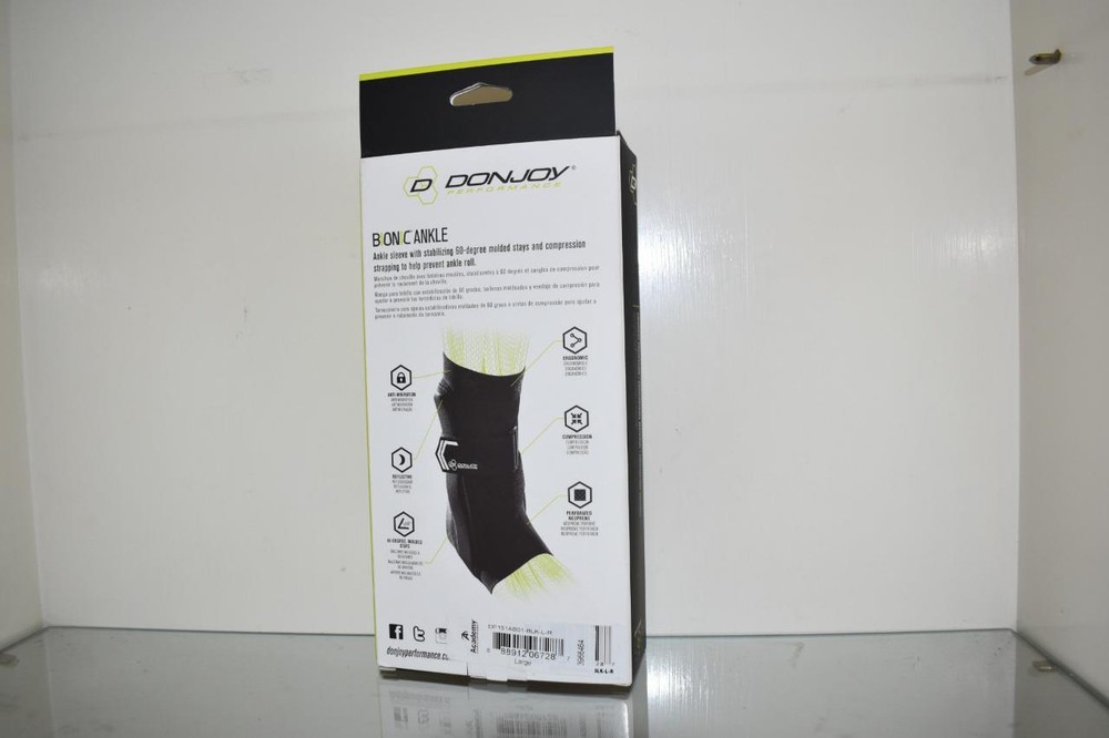 DonJoy Performance Adult Bionic Left Ankle Brace Medium DP151AB01 Black NWT