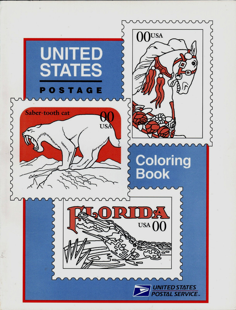 United States Postage Coloring Stamp Books Stamps (circa 1994) new