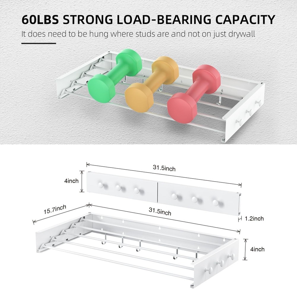 Foldable Wall Mounted Drying Rack - Foldable Drying Racks