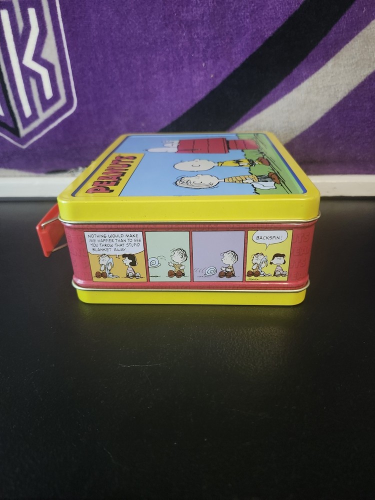 VTG Metal Tin Launch Box Comic Theme (Peanuts) By: Schaulz