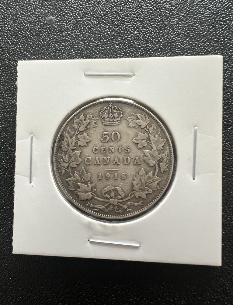 1918 - Canada silver 50 cent - Canadian half dollar