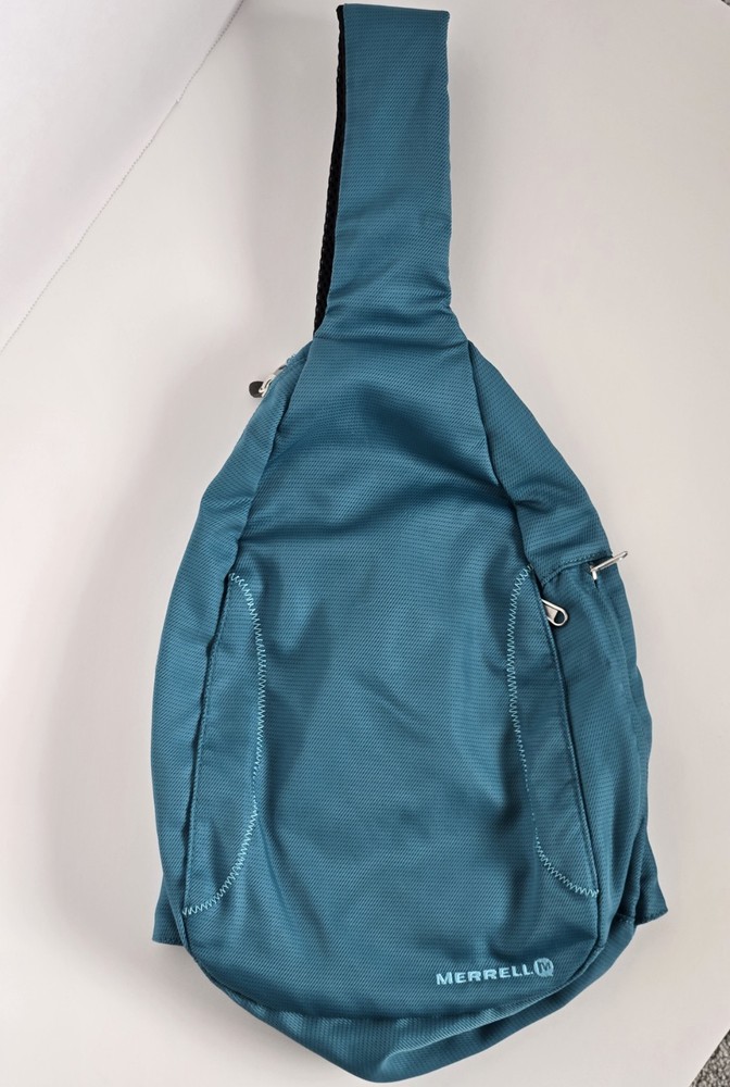 Merrell Shoulder Sling Bag Backpack Lightweight Packable Turquoise Blue Daypack