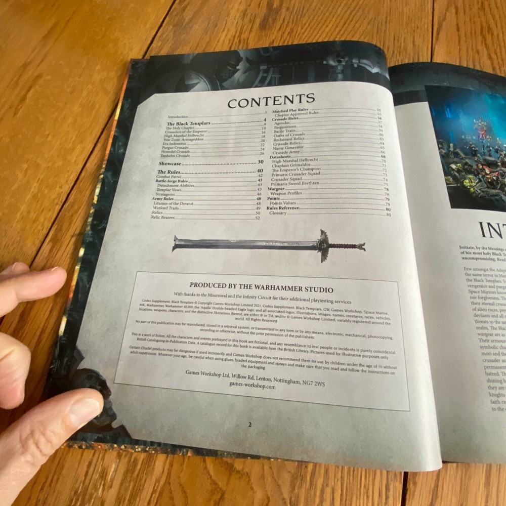 Warhammer 40K: Codex Supplement Black Templars Hardcover