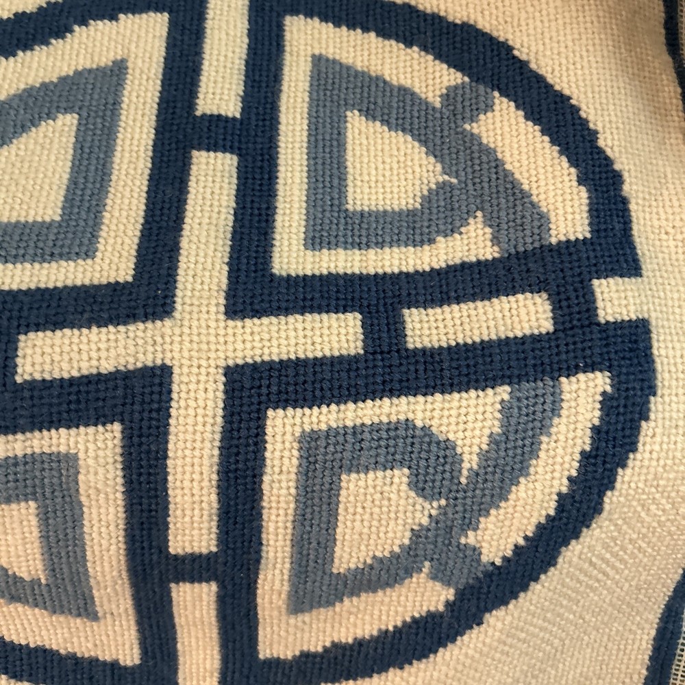 Four Blessing Symbol Needlepoint On Canvas Not Framed