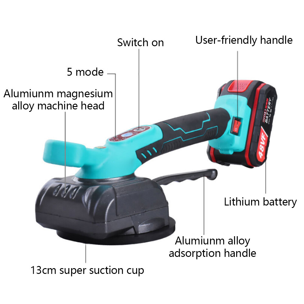 Electric Floor Tile Leveling Tiling Suction Cup Installation Tiling Vibrator