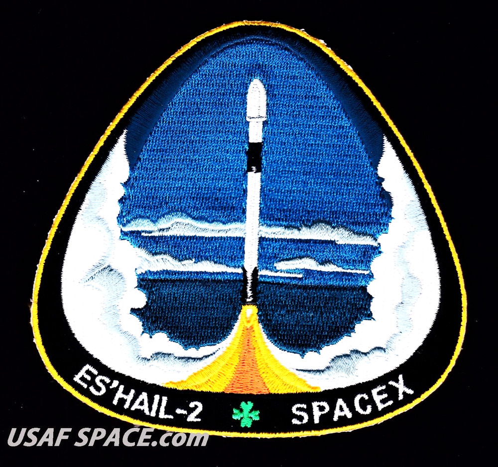 Authentic ES'HAIL -2 - SPACEX - FALCON 9 - KSC Launch SATELLITE Mission PATCH