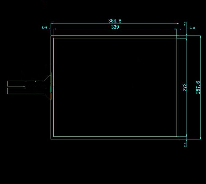Multi Touch Capacitive Screen 4:3 Panel + USB Controller Kit 17 inch 355*288mm
