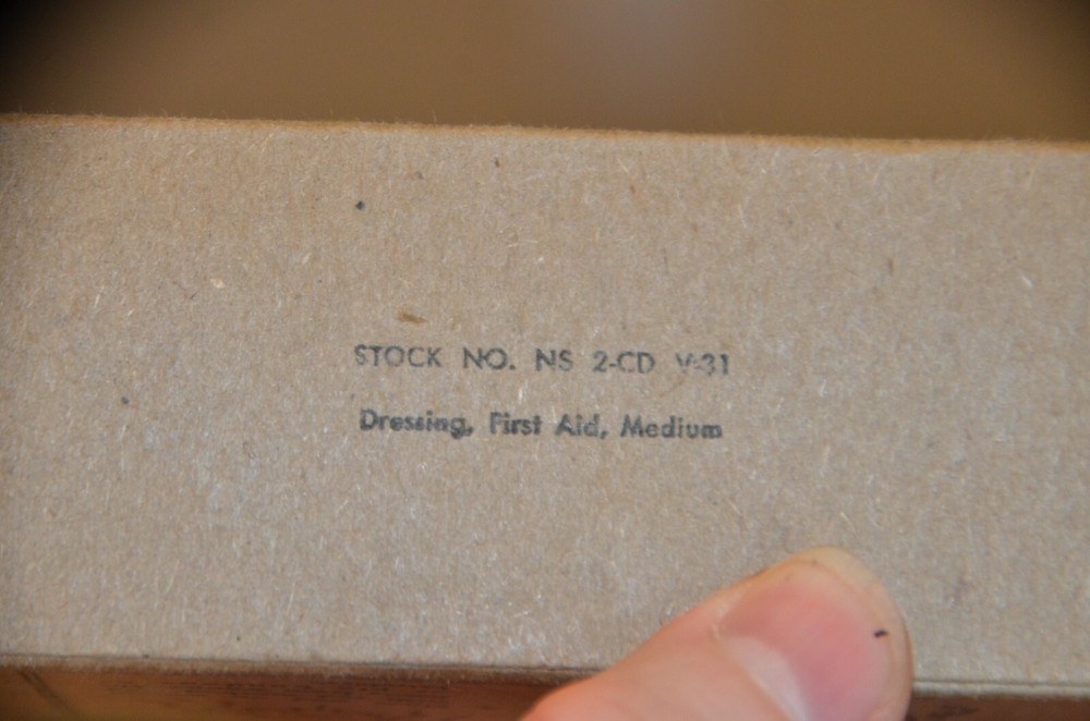 WWII U.S. ARMY STOCK NO. NS2-CD-V-31 MEDIUM FIRST AID DRESSING, STILL SEALED (3)