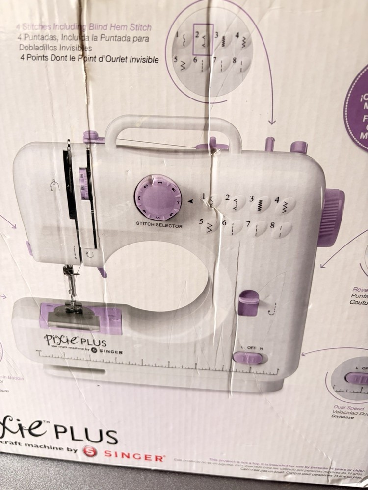 Singer Pixie Plus Electronic Sewing Machine -For Parts or Repair
