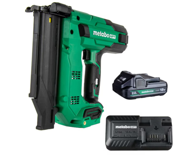 Metabo HPT 18V Cordless 18-Gauge Brad Nailer Kit Batt+Charge, Brushless NT1850DG