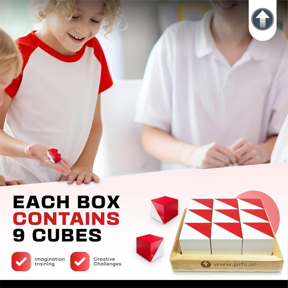 IQ Test Cube Basic Red 9 Kohs Cubes Block Design BDT WPPSI WAIS IV WISC V Tests