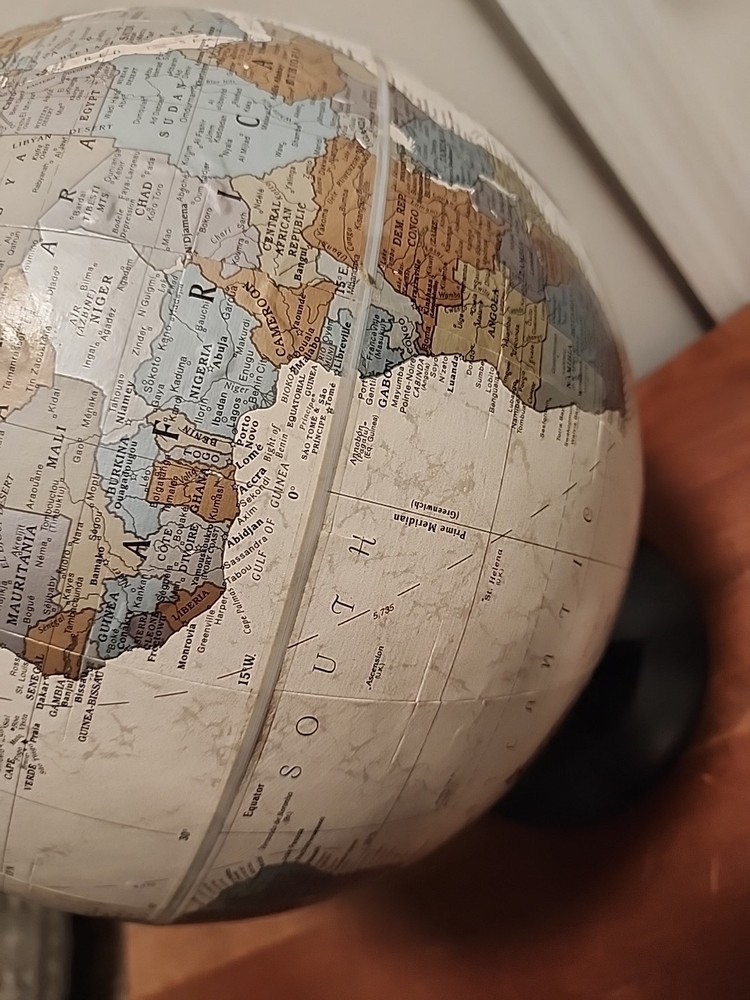 VINTAGE REPLOGLE 12" PLATINUM CLASSIC SERIES GLOBE Plastic Base Donovan
