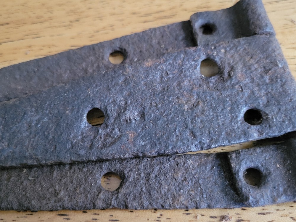 Antique Cast Iron Hinge Farm Barn Rustic Primitive 12" open