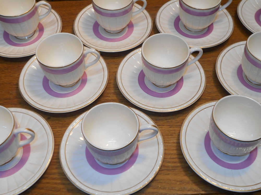 11 Darby Ware Demitasse Cup & Saucer Sets