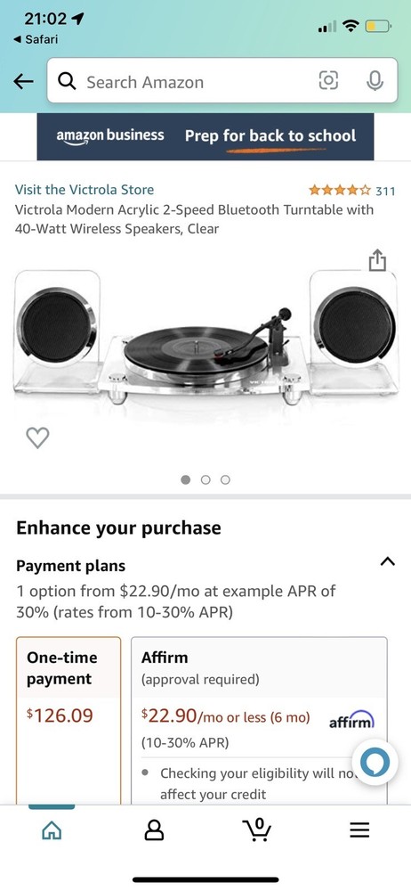 victrola Acrylic Turntable