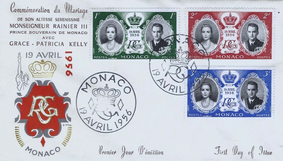 MONACO 366-368 ROYAL WEDDING - FDC