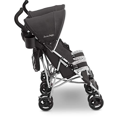 Jeep Scout Double Stroller - Charcoal Galaxy, Lightweight, Easy-Fold