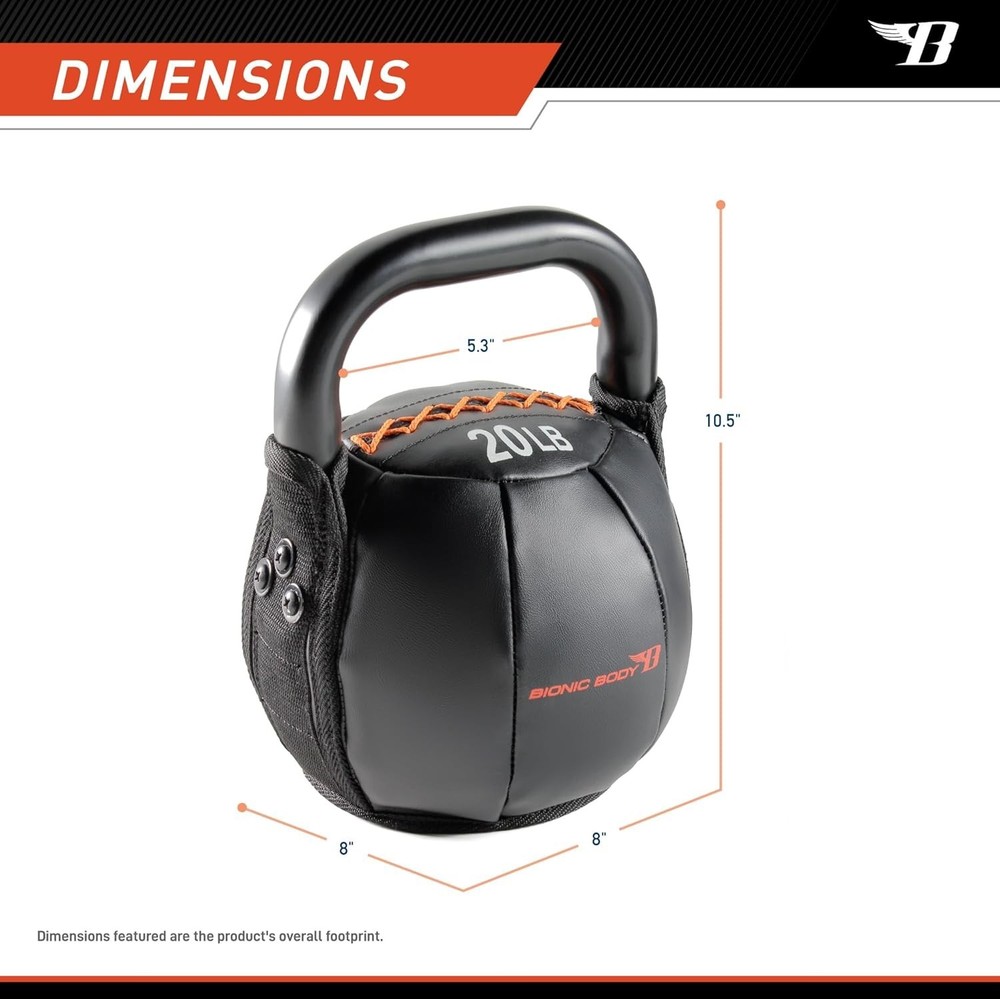 by Kim Lyons Soft Kettlebell with Handle | Soft Weight for Strength Training,...