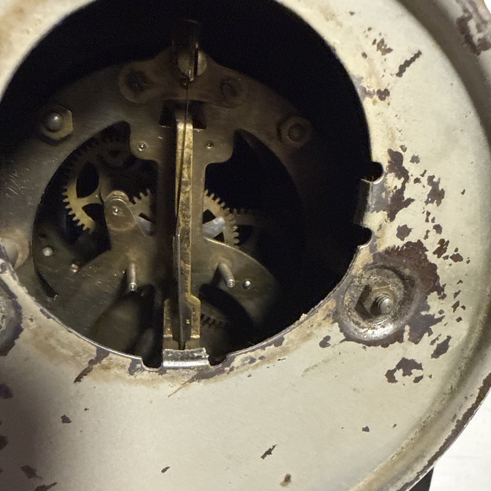 Vtg Delft Germany Blue And White Porcelain Wall Clock Windmill