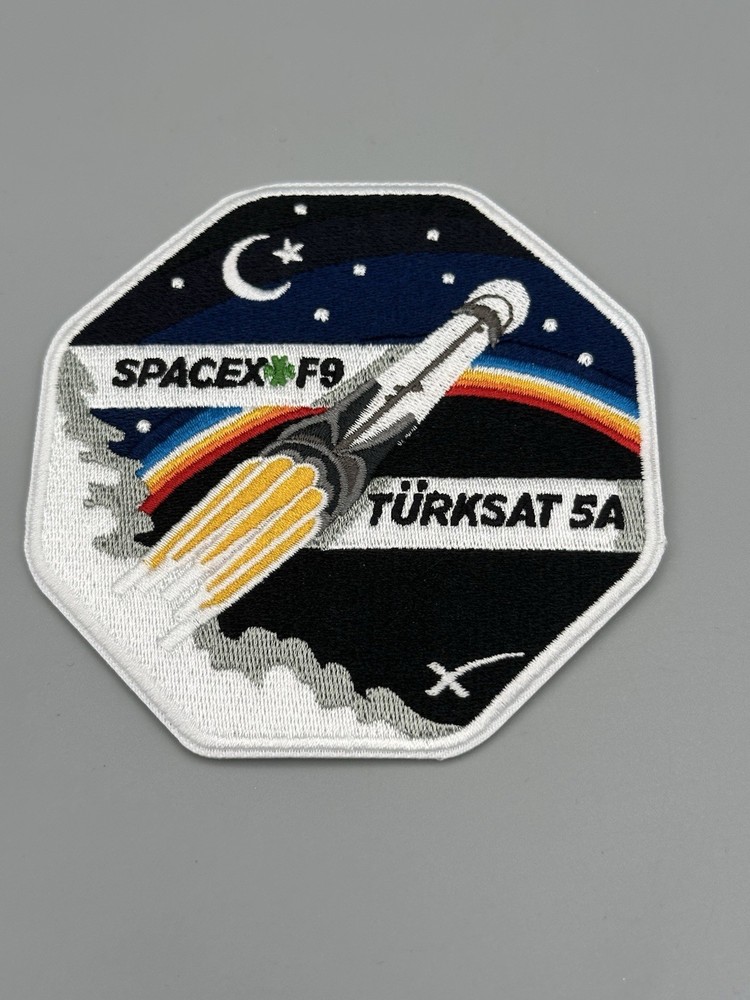 Turksat 5A Falcon 9 F9 Authentic SpaceX Employee Only Marked Patch "X"
