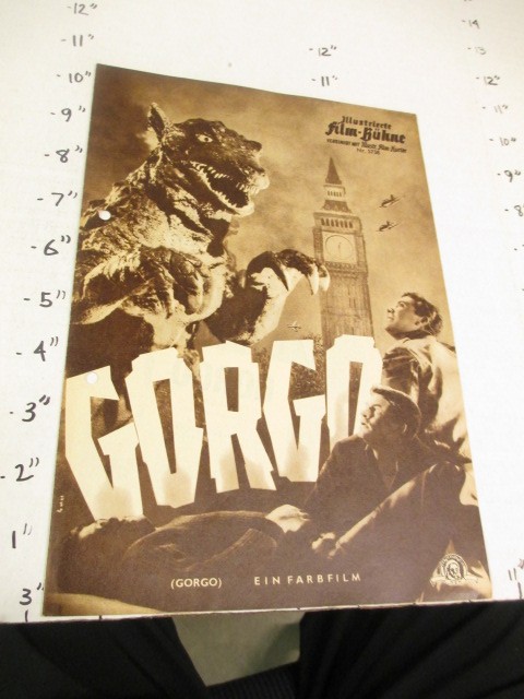 Film Buhne 1961 photoplay sci-fi monster movie herald book GORGO dinosaur UK