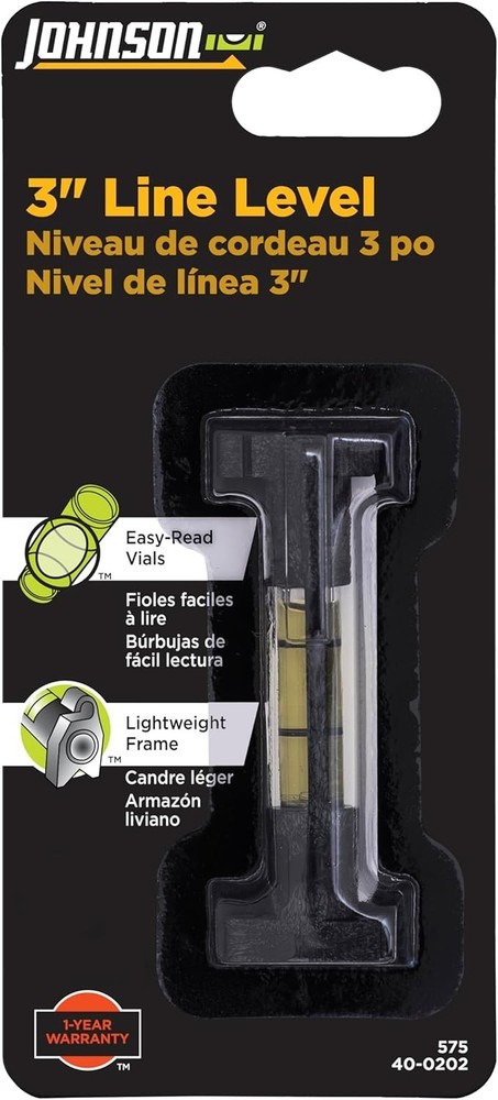 Accurate 3" Structo-Cast Line Level with Unrestricted Hooks - Easy Handling